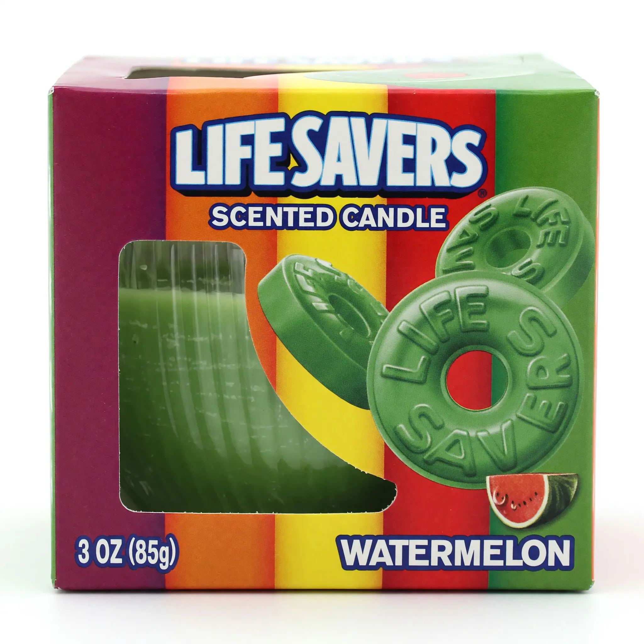 Life Savers Scented Candle 3 oz Jar - Watermelon Decor Ornaments Perfume Tin