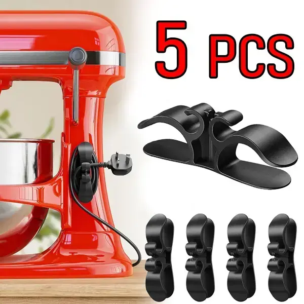 5-Pieces Silicone Kitchen Appliance Cord Organizer Hooks (Butterfly Shape) with Upgraded 3M Glue, Indoor Cable Management Solution for Air Fryer, Coffee Maker for Kitchen Users by Sohochic