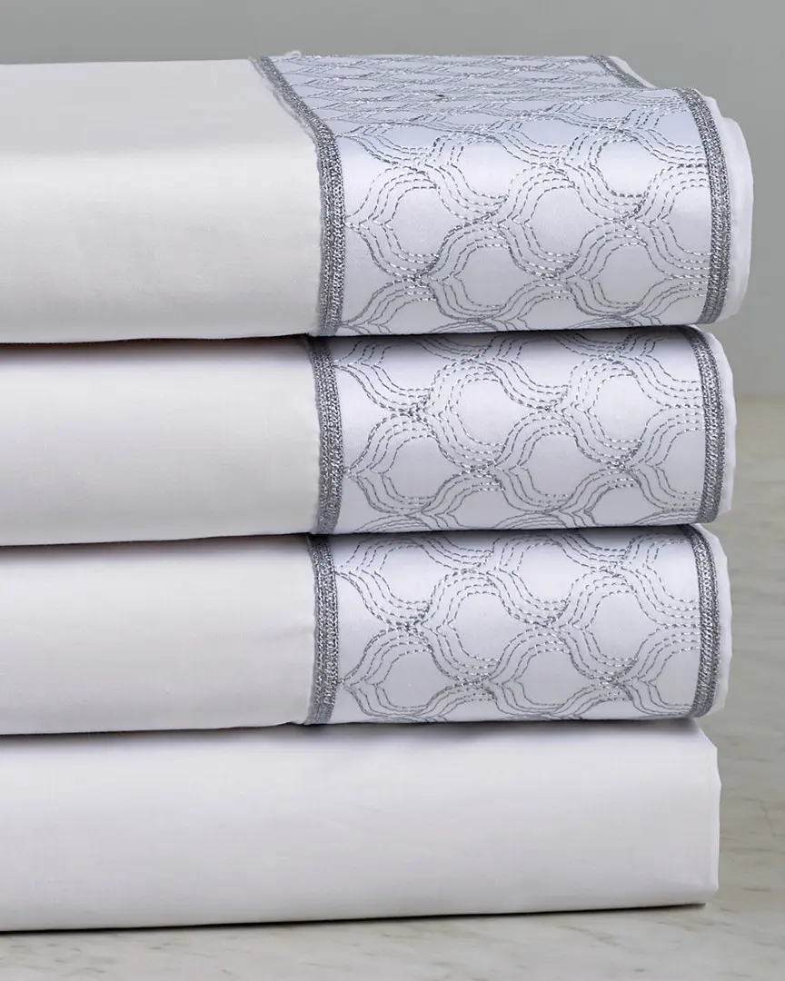 Maurizio Italy Taj Mahal Embroidered Sheet Set
