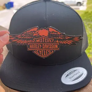 This hat is made for true motorcycle lovers - Leather Patch Hat Trucker Hat Leather Patch Richardson 112