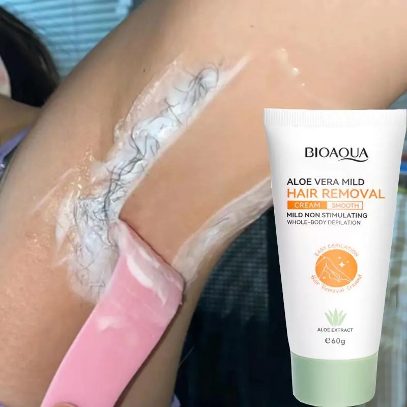 Silky Gentle Plant-Based Hair Removal Cream, Painless Body & Underarm Depilatory Cream for Women & Men, Semi-Permanent Hair Growth Inhibition, Smooth Body Care Product