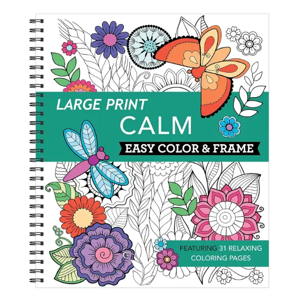 Large Print Easy Color & Frame - Calm (Stress Free Coloring Book) Spiral-bound – November 29, 2020