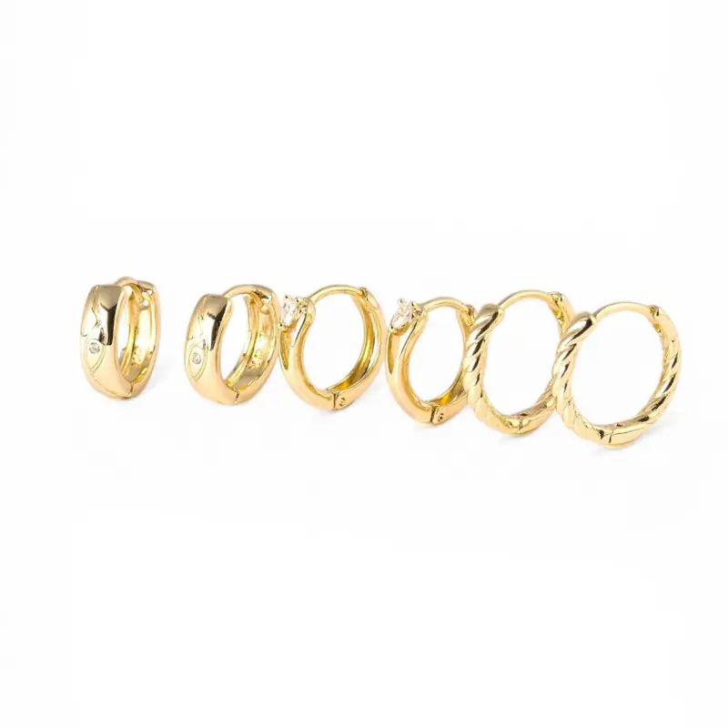 Brillo Eterno 14 Karat Gold Plated Hoop Earrings (10mm x 2mm) - Elegant Costume Fashion Accessory, Jewelry for Women, Earring For Women, Gold Earrings