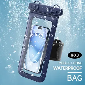 IPX8 Waterproof Phone Pouch – Universal Cellphone Dry Bag for Swimming, Snorkeling, Beach, Kayaking – Underwater Case with Clear Touchscreen Window & Lanyard – Fits iPhone, Samsung, Most Smartphones