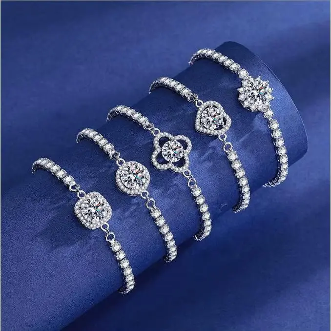 【Must be】S925 Silver Premium 2ct Moissanite Bracelet - New Release | Elegant & Timeless Gift for Women (Birthday/Valentine’s Day/Anniversary) | Genuine Certificate of Authenticity | dealsforyoudays gift