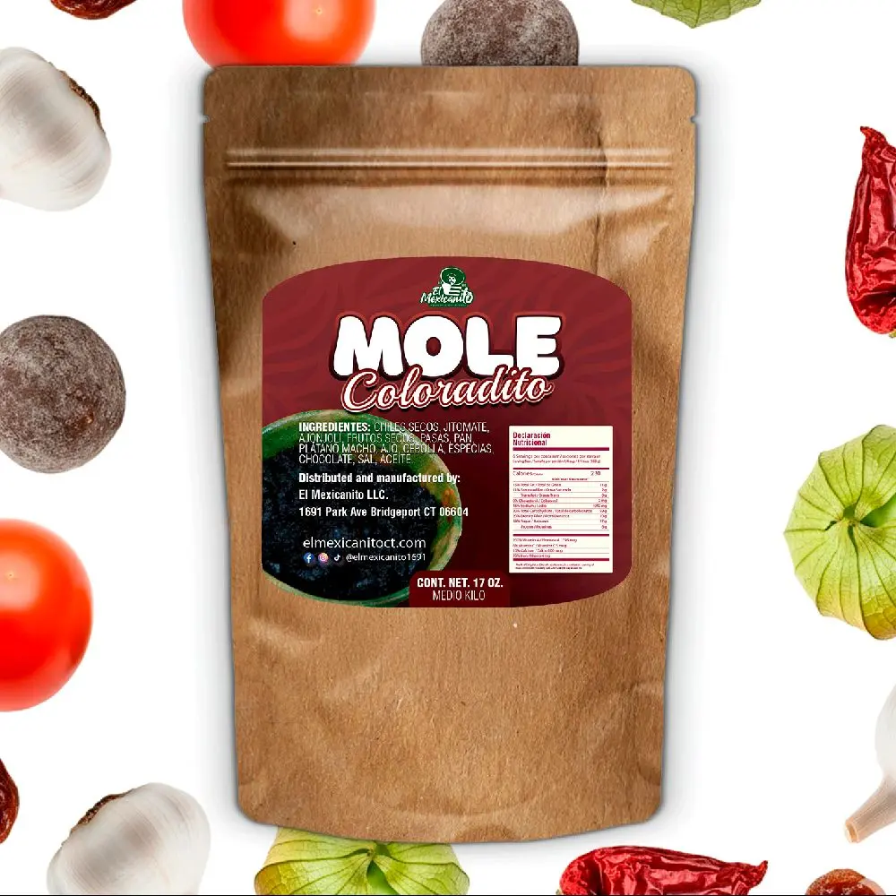 El Mexicanito: Mole Coloradito Tradicional (1.10 Lb) - Authentic Oaxacan Mole Paste