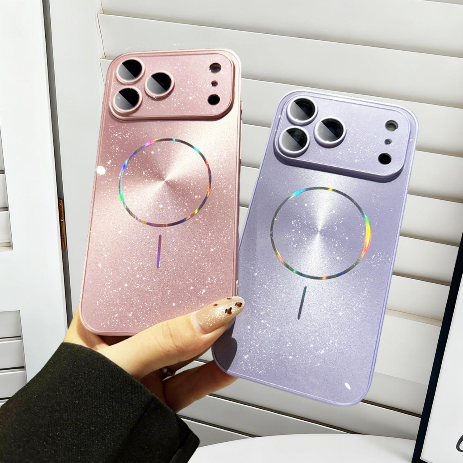 Glitter Bling Casing for iPhone 13-17 Pro Max, iPhone 16, Magnetic Ring Accessories with Full Lens Coverage, Shockproof, Dustproof, Crystal Aurora Finish, Magnetic Wireless Charging Protection,back to school,back to school haul Glitter Bling Casing for iPhone 13-17 Pro Max, iPhone 16, Magnetic Ring Accessories with Full Lens Coverage, Shockproof, Dustproof, Crystal Aurora Finish, Magnetic Wireless Charging Protection,back to school,back to school haul
