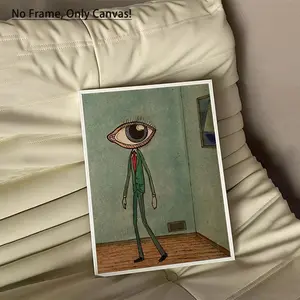 Modern Eyes Pattern Canvas Painting, Unframed Painting, Wall Painting, Hanging Decor, Wall Art Poster for Home Living Room Bedroom Office School Decor