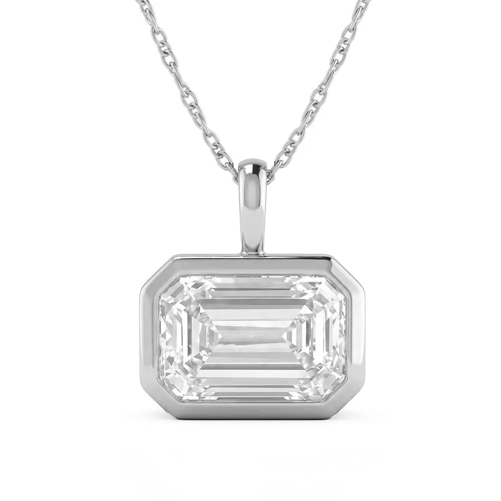 3.03ct 14K White Gold Lab Grown Diamond Necklace 18"