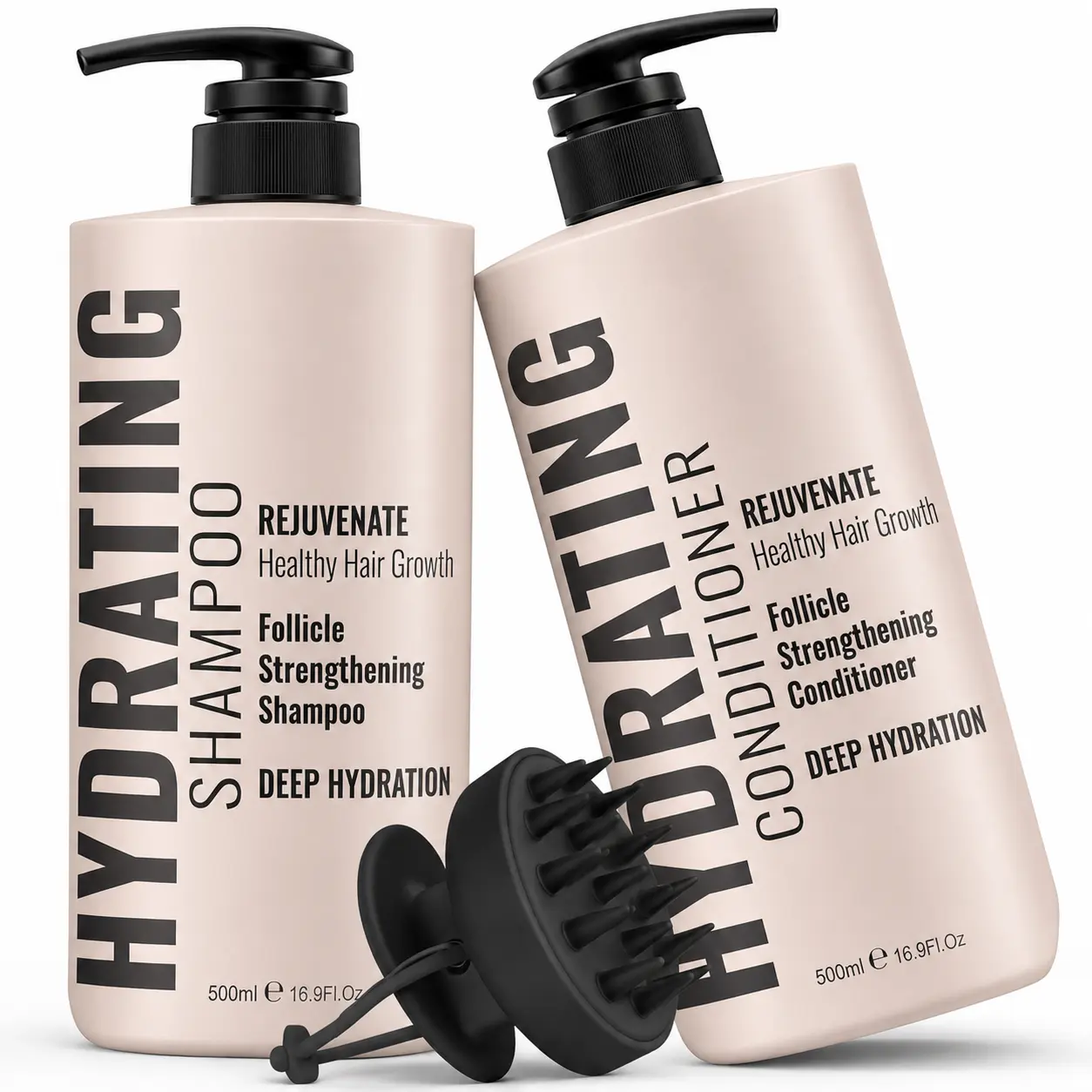 34 OZ Hydrating Shampoo & Conditioner Set for Dry, Damaged, Oily & Fine Hair | Strengthens Roots for Thicker, Stronger Hair, Nourishes Scalp, Reduces Breakage (Pack of 2)