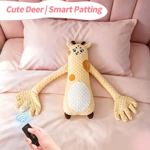 PopLid Cute Stuffed Animal Giraffe - Remote-Controlled Large Unisex Kids Toy with 3-Speed Adjustable Patting Modes, Ultra-Soft Skin-Friendly Fabric, Baby Items, Relaxing Cool Gifts for 0-6 Years Kids
