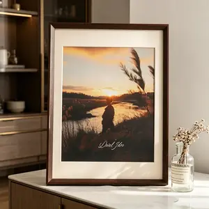 Wooden Photo Frame 4x6/5x7/6x8, Wall & Desktop Dual Use, Home Decorative Frame, Holds Family or Travel Photos, No Inner Lining