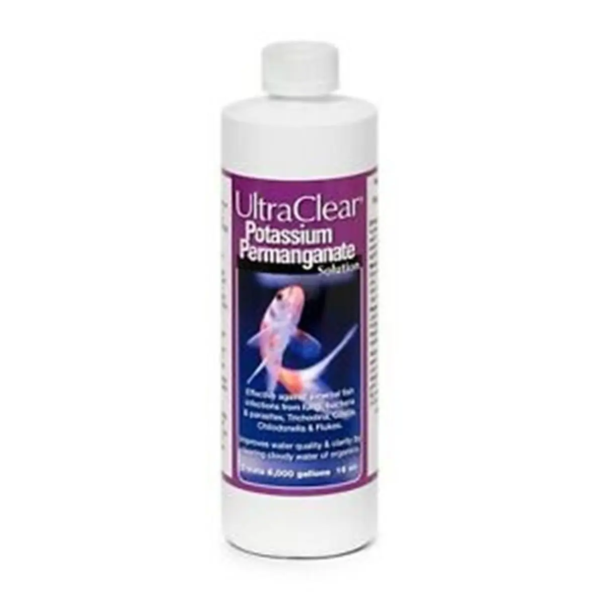 ABI UltraClear Potassium Permanganate Solution - 16 oz Bottle Pond Cleaner, Effective for 6000 gal Ponds, for Home Improvement & Garden Supplies Use