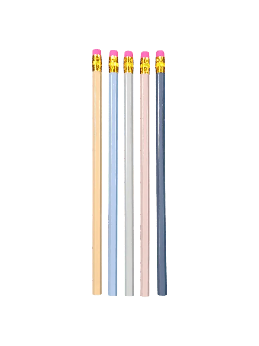 Custom Laser-Engraved Pastel Pencils – Personalized Hexagon Wood Pencils for Gifts, Events & Branding