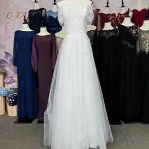 NO.65 Offwhite Wedding Dress Hand Beading On Lace Corset