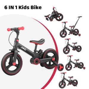 JMMD 6-in-1 Multi-Functional Toddler Balance Bike (18-60M) with Training Wheels, Pedals, Push Handle, Brakes & Kickstand Feature, Unisex Ride-On Toy, Christmas & First Birthday Gifts, Toys for Boys, Kids On Cycle, Outdoor Kids Stuff