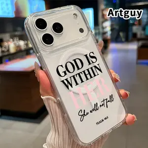 Pink Psalms Bible Quotes Advanced fashion giftMagnetic Phone Case for iPhone 17 15 Plus 16 Pro Max Air E 14 13 12 11 X XS XR Shockproof TPU Premium Stylish Durable Protection Case