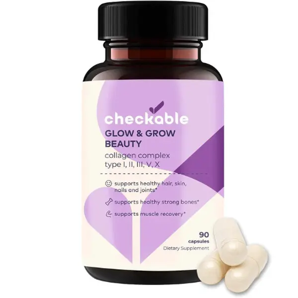 Checkable Glow & Grow Beauty Collagen Complex Supplement (90 Capsules)