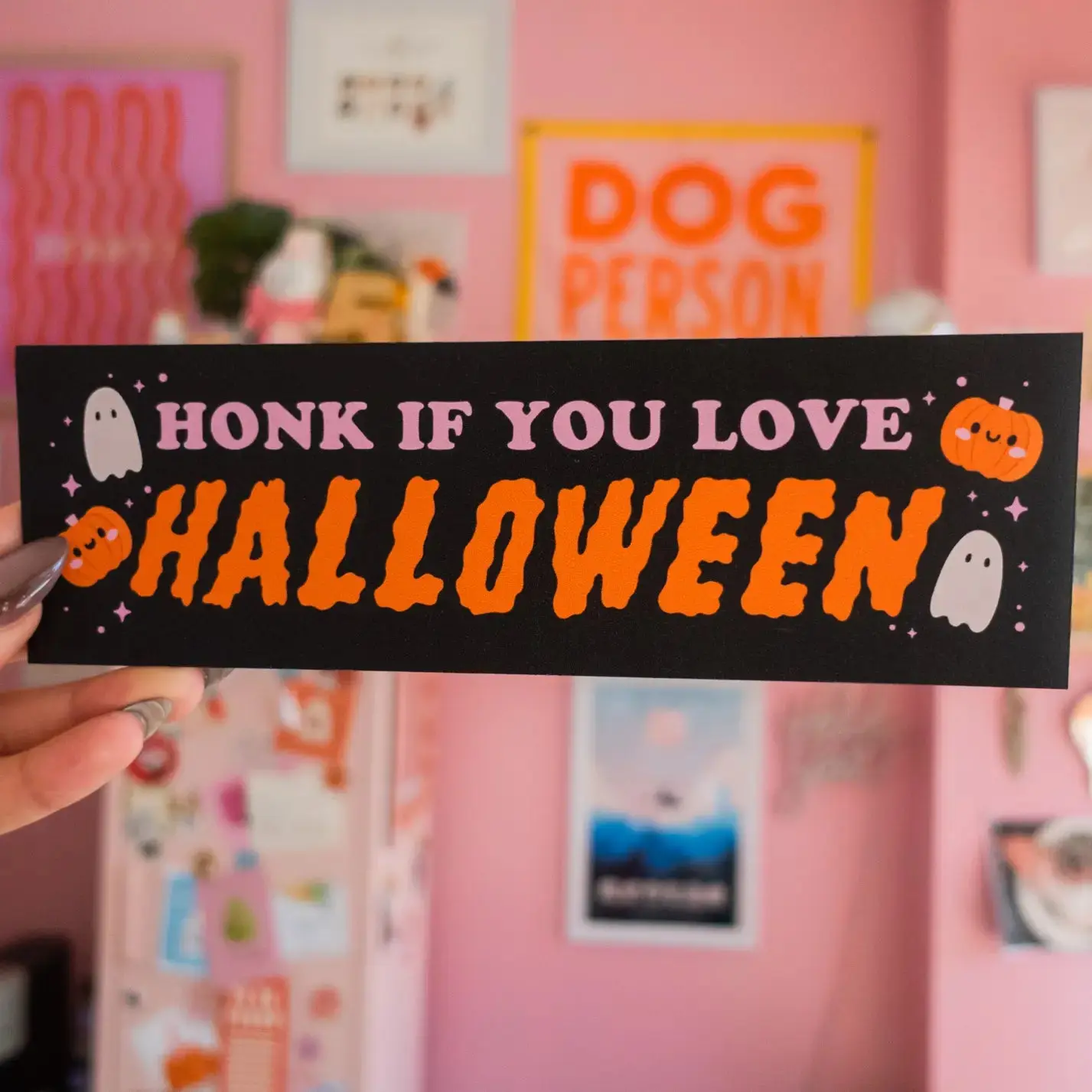 Honk if You Love Halloween MAGNETIC Bumper Sticker