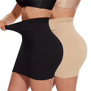 Women's High Waist Half Slip With Built In Thong Panty For Under Dresses  Shapewear Dress Slip Skirt Tummy Control Dress Body Shaper