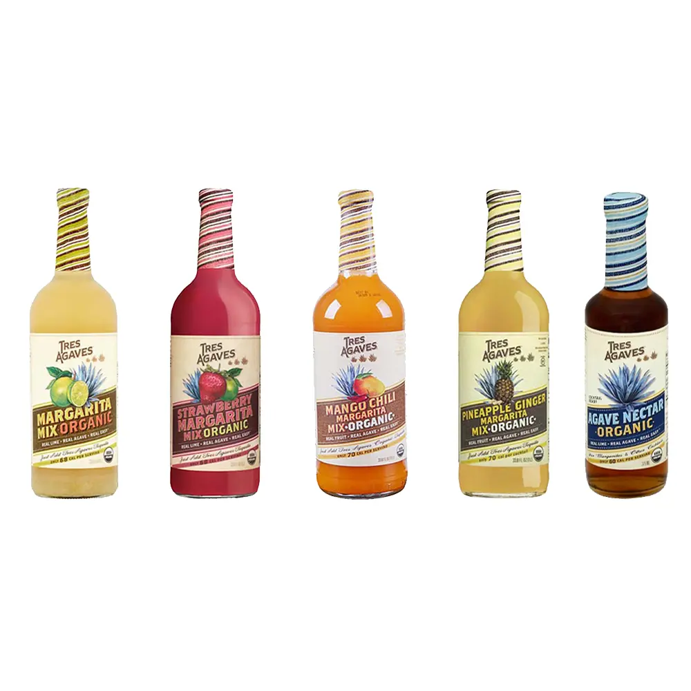 Tres Agaves Margarita Mix – Strawberry, Lime, Mango Chili & Pineapple | 1 L (33.8 oz) with Agave Nectar
