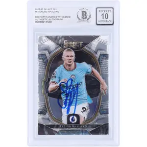 Erling Haaland Manchester City Autographed 2022-23 Panini Select #61 Beckett Fanatics Witnessed Authenticated 10 Card - Fanatics Authentic Certified