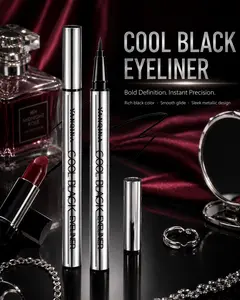 Matte Black Liquid Eyeliner - Waterproof Long-Wear Eye Liner | Smudge-proof & Vegan | Intense Pigment Precision Pen