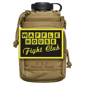 Waffle House Fight Club Funny Morale Patch 2” X 3” Hook & Loop Back for Hats Jackets Tactical Vests Plate Carriers EDC Gear & Humor Patch Collectors