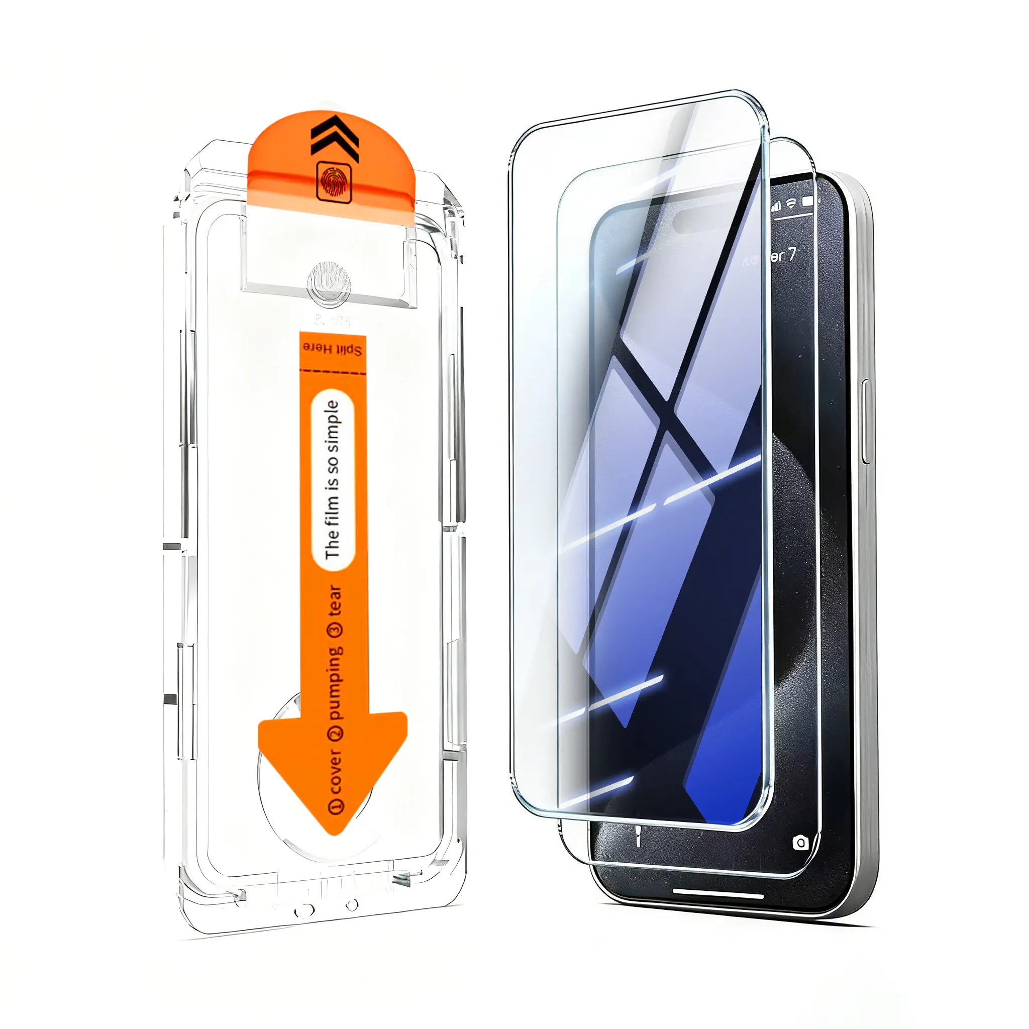 2-Pack Screen Protector for iPhone Crystal Clear Scratch-Resistant Ultra-Smooth Touch Privacy Protection Circular Polarized Eye Protection Easy Installation