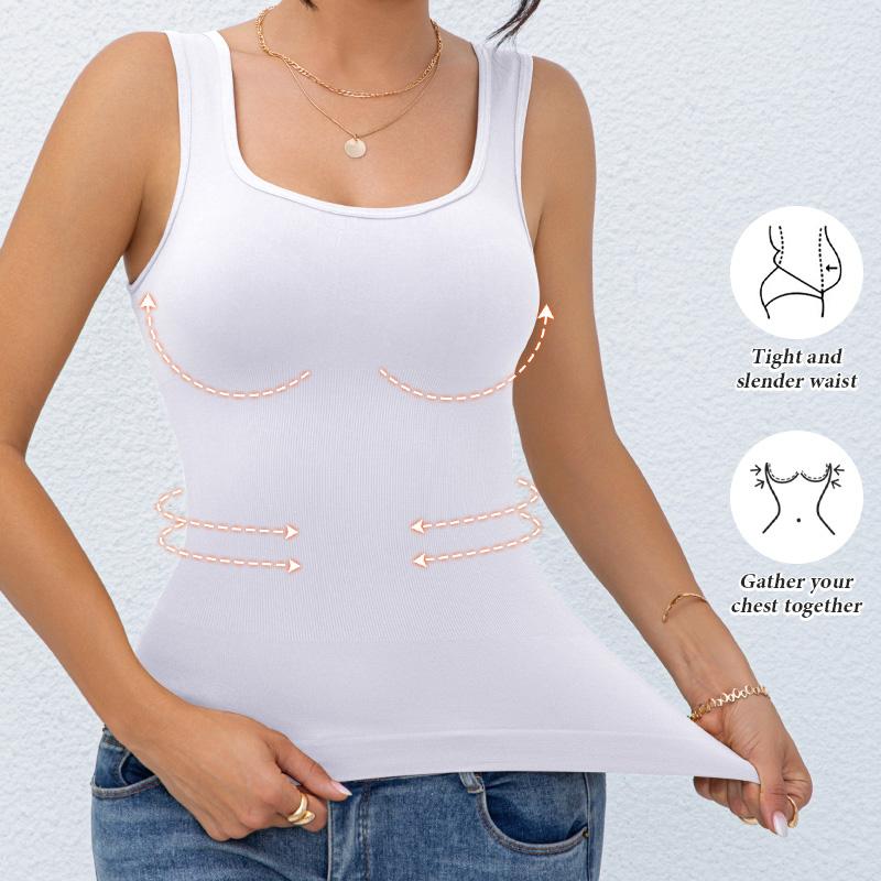 Women's Tummy Control Shapewear Tops - Backless Shirt-Style Tank Tops with Smoothing Waist & Abdominal, Sleeveless Layering Garment for Postpartum, Gym, or Casual Attire (No Underwire, Machine Washable) Women's Tummy Control Shapewear Tops - Backless Shirt-Style Tank Tops with Smoothing Waist & Abdominal, Sleeveless Layering Garment for Postpartum, Gym, or Casual Attire (No Underwire, Machine Washable)