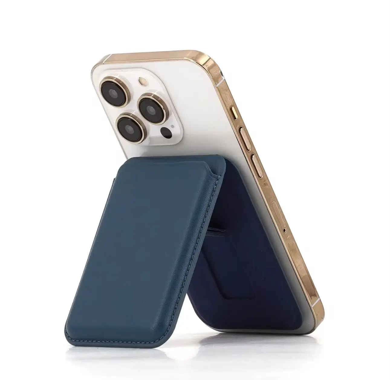 Magnetic Leather Card Holder MagSafe Wallet with Stand for Apple iPhone 16 / 15 / 14 / 13 / 12 / Plus / Pro / Pro Max /