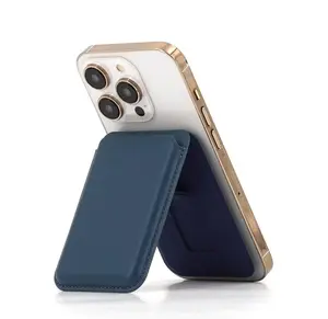 Magnetic Leather Card Holder MagSafe Wallet with Stand for Apple iPhone 16 / 15 / 14 / 13 / 12 / Plus / Pro / Pro Max /