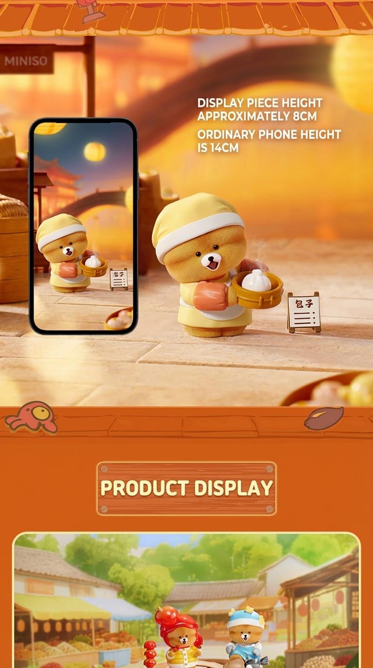 MINISO Mochi “Pop Pop” scented snack stall series blind box—figurine ornament, gift, trendy collectible, new cute figure; ideal for gifting and personal collection.