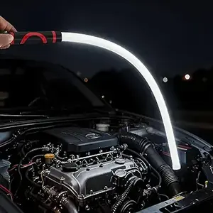 Rechargeable High-Lumen Flexible LED Flashlight Stick with 3 Light Settings, Bendable for Tight Gaps, Practical Tool for Automobile Maintenance & Mechanical Inspection; Solar Motion Sensor Flood Lights