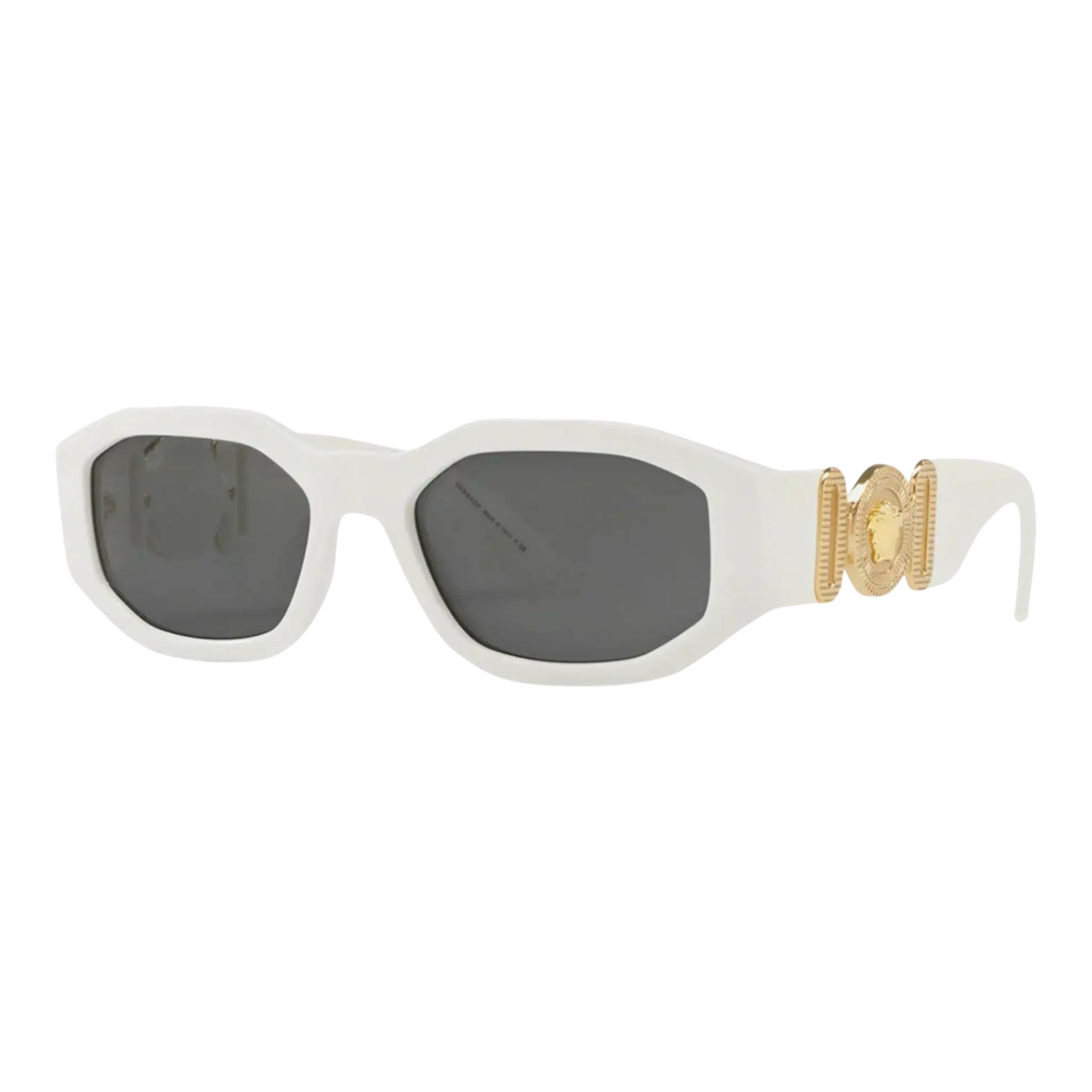 Versace Medusa Biggie Sunglasses in White/Dark Grey | 53mm
