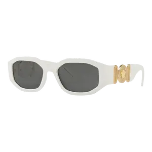 Versace Medusa Biggie Men Sunglasses White/Dark Grey