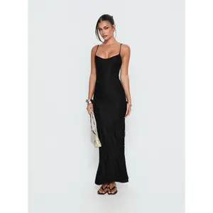 Amika Lace Maxi Dress Black