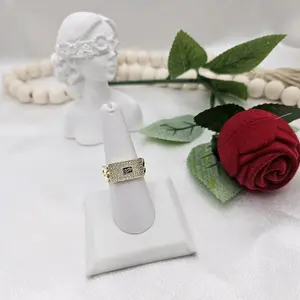 Valdiviajewery #2088 Monaco ring, 14k gold plated, high quality