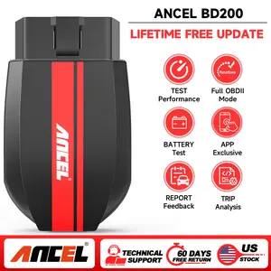 ANCEL BD200 OBD2 Scanner Bluetooth Wireless Automotive Diagnostic Tool with Battery Test Performance Test Car Code Reader OBDII Vehicle Adapter Check Engine OBD2 Scanner for iPhone iPad Android, Exclusive App
