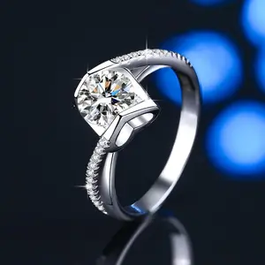 alentine's Day Engagement Promise Ring for Women - Twisted Band Micro Pave Cubic Zirconia Ring, Big Sparkling CZ Center Stone Hypoallergenic Tarnish Resistant Fashion Jewelry, Anniversary Wedding Gift Daily Wear Shiny Statement Ring