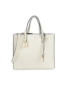 Pre-owned MARC JACOBS Leather Tote Bags Women'S Mini Pebbled Tote Women's Marshmallow