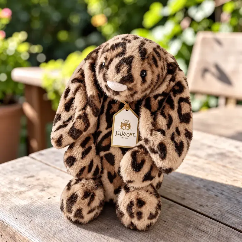 Jellycat Cobblehop Ruby Leopard Plush Bunny with Dust Bag, Rare Spotted Stuffed Animal, Collector Gift, NWT US Stock, Unique Gifts for Girlfriend, Hard to Find Jellycat Leopard Bunny I Luxury Plush Gift | Limited Stock USA