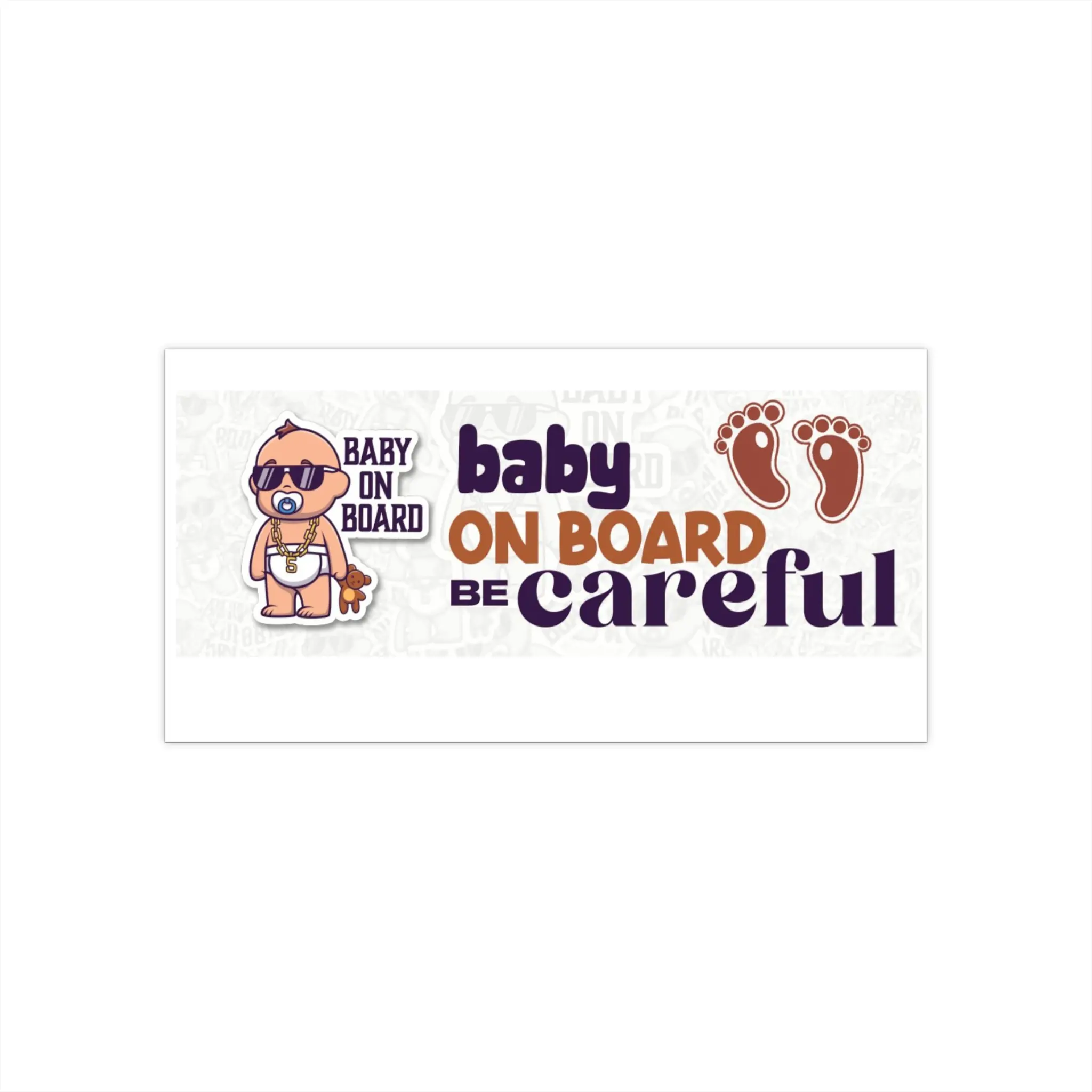 Baby on Board Bumper Stickers | Be Careful Car Decal, Safety Sign