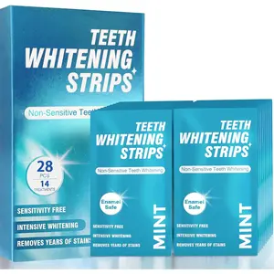 Teeth Whitening Strips for Sensitive Teeth - 42 Strips Enamel Safe Non-Slip Dry Strip Technology for Whiter Teeth, 30 Minutes Fast Results, Non-Sensitive, 21 Treatments, Mint