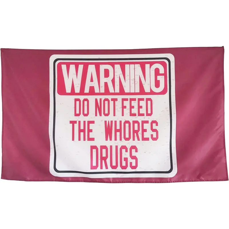 Humor Graphic Synthetic Polyester-Linen-Cotton Lightweight Tapestry - 60x40in Home Supplies Wall Art, Hand-Washable Decor for Teen Guys’ College Dorm, Table & Man Cave Hanging Flag