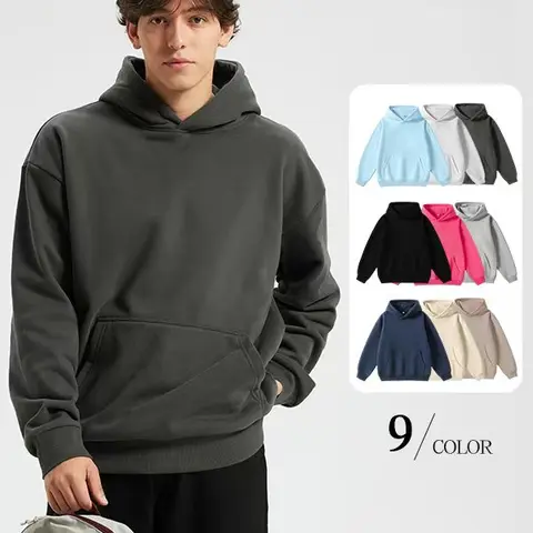 Men's Hoodie Cotton Blend Long Sleeve Pullover Regular Fit Soft Breathable Fabric Durable Everyday  Machine Washable Casual Outdoor Urban Street