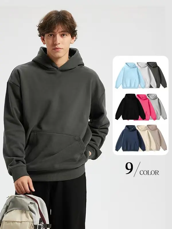 Men's Hoodie Cotton Blend Long Sleeve Pullover Regular Fit Soft Breathable Fabric Durable Everyday  Machine Washable Casual Outdoor Urban Street