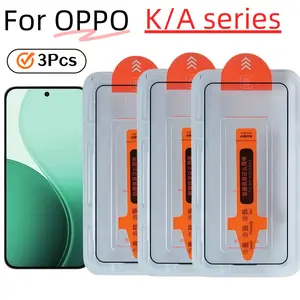 3-Pack Oppo Screen Protectors, HD Tempered Glass, 9h Hardness, Dust-Free, Bubble-Free, Easy Install, Scratch-Resistant, for Multiple Models