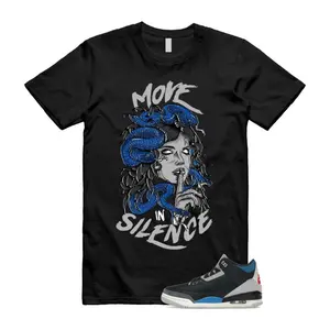 3 Rare Air Graphic T-shirt, MIS Tee Shirt Match 3 Rare Air Black Blue Sneaker, Gildan Unisex, Premium Quality Cotton, Must-Have