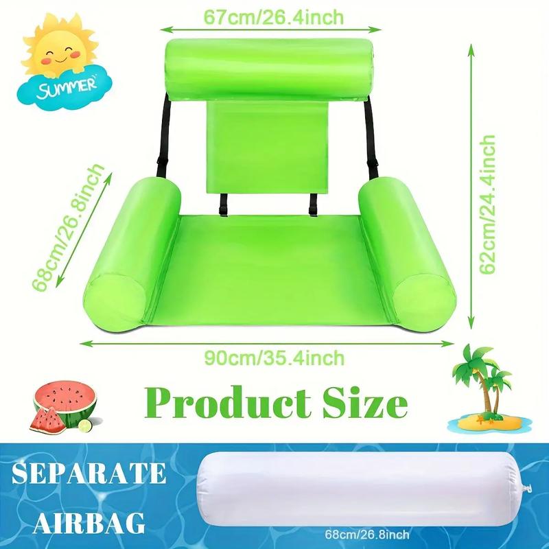 Inflatable Pool Float Chair for Adults Heavy Duty Floating Hammock with Headrest & Armrests Bright Color Durable Polyester Lounge Chair for Pool Lake & Beach Ultra Comfortable Adult Pool Buoy 1 Piece Emergency Fire Protection Blanket